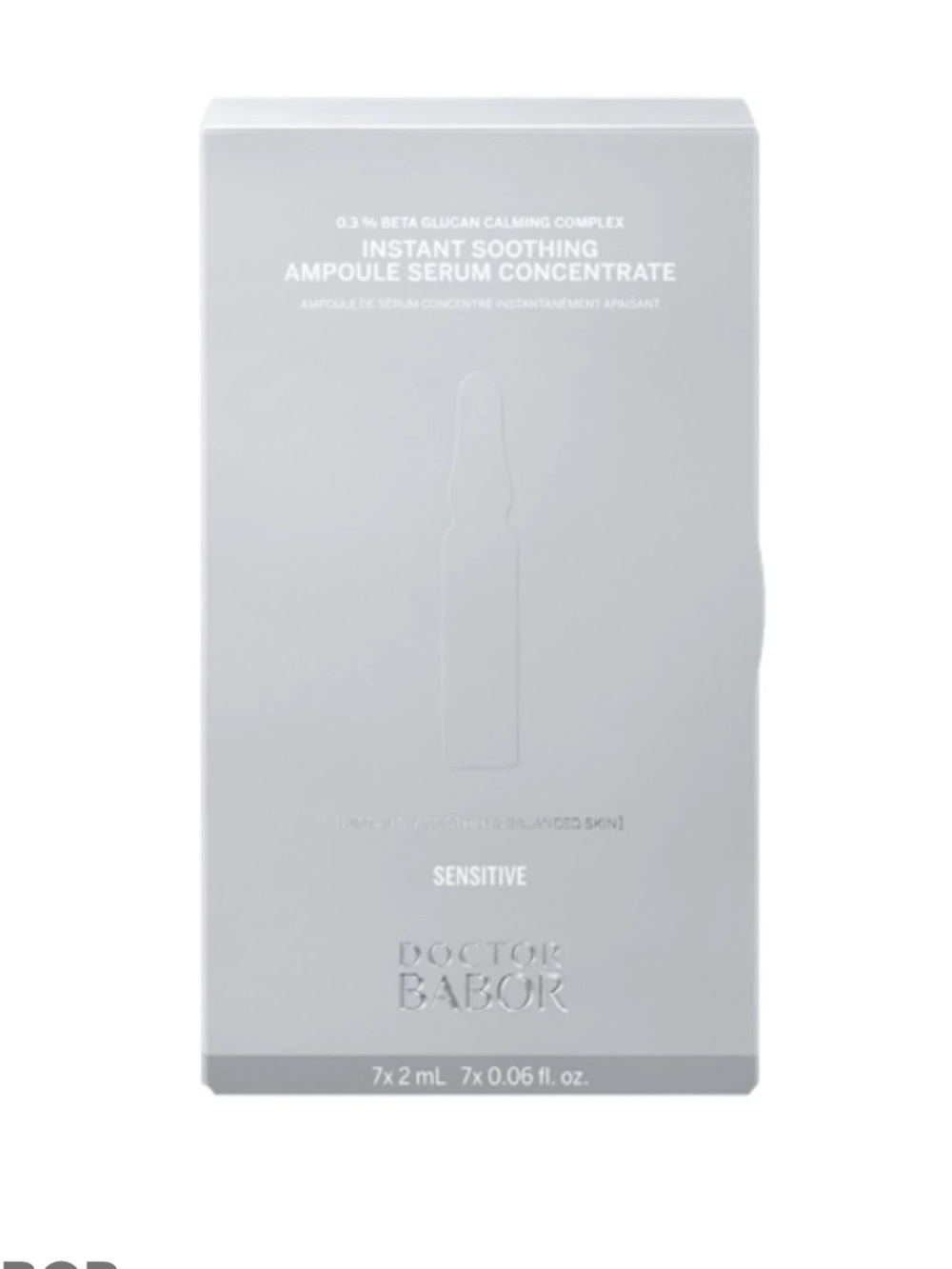 BABOR
Doctor Babor Instant Soothing Ampoule Serum Concentrate- 7x 0.06oz